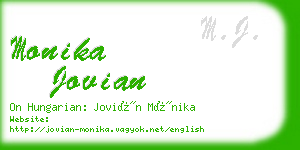 monika jovian business card